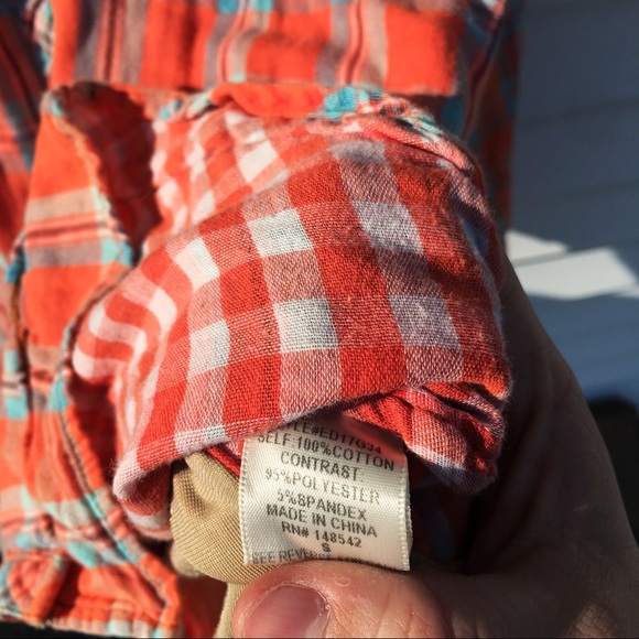 ARATTA SILENT JOURNEY • Plaid Button Down Top Sz S - Picture 5 of 8